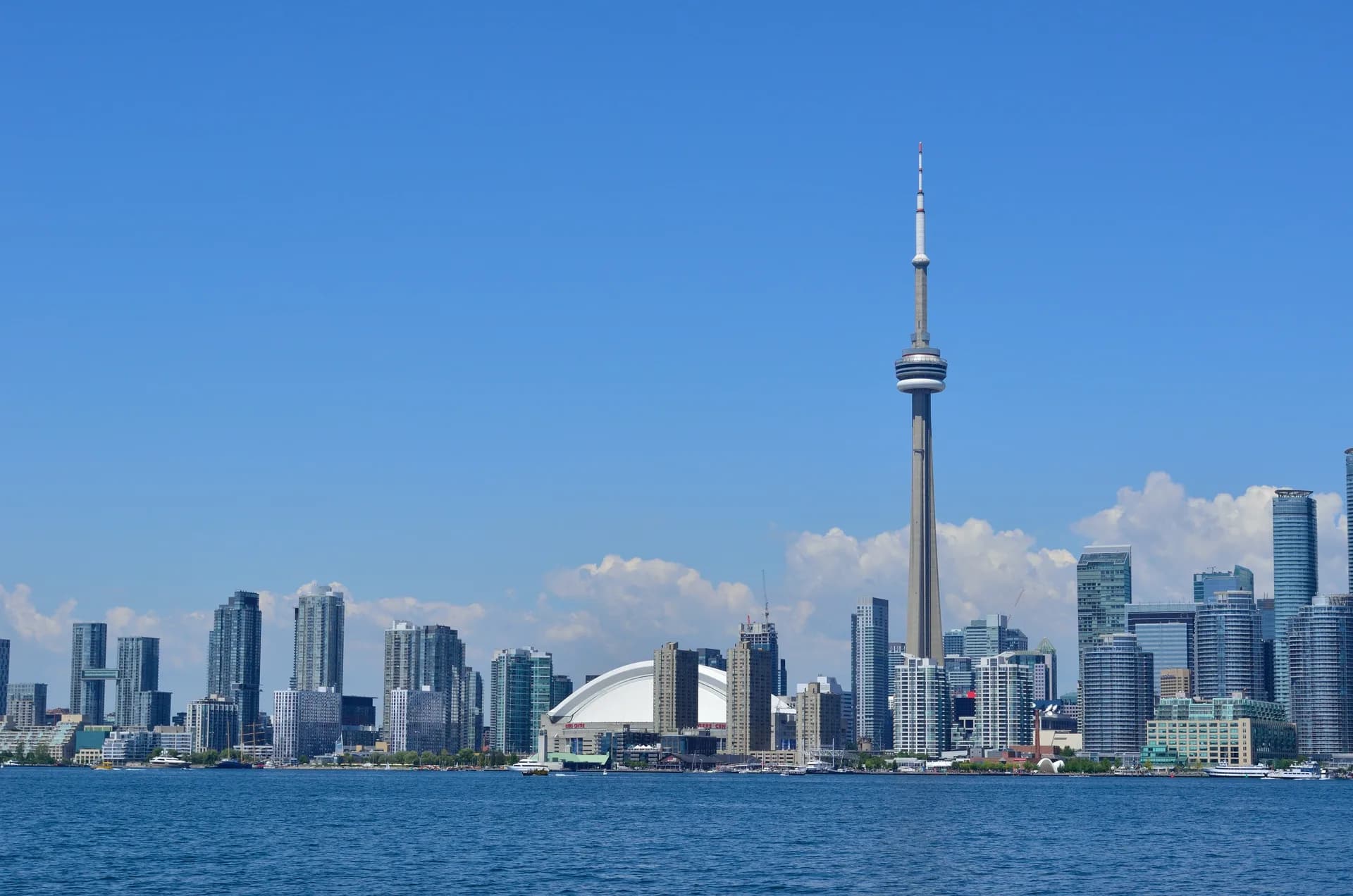 Toronto waterfront skyline with the CN Tower